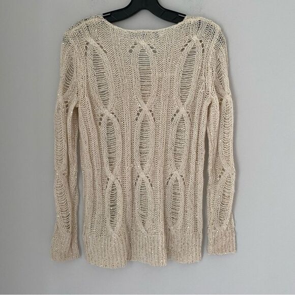 Jennifer Lopez Women’s Loose Knit See Thru Sweater size S - Picture 3 of 4